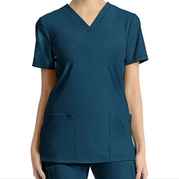 Cherokee Womens Carribean Blue Scrub Set - Picture 3 of 4